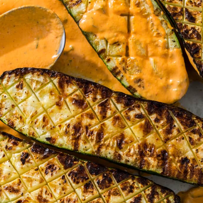 How to Make Grilled Zucchini with Red Pepper Sauce Cook's Country